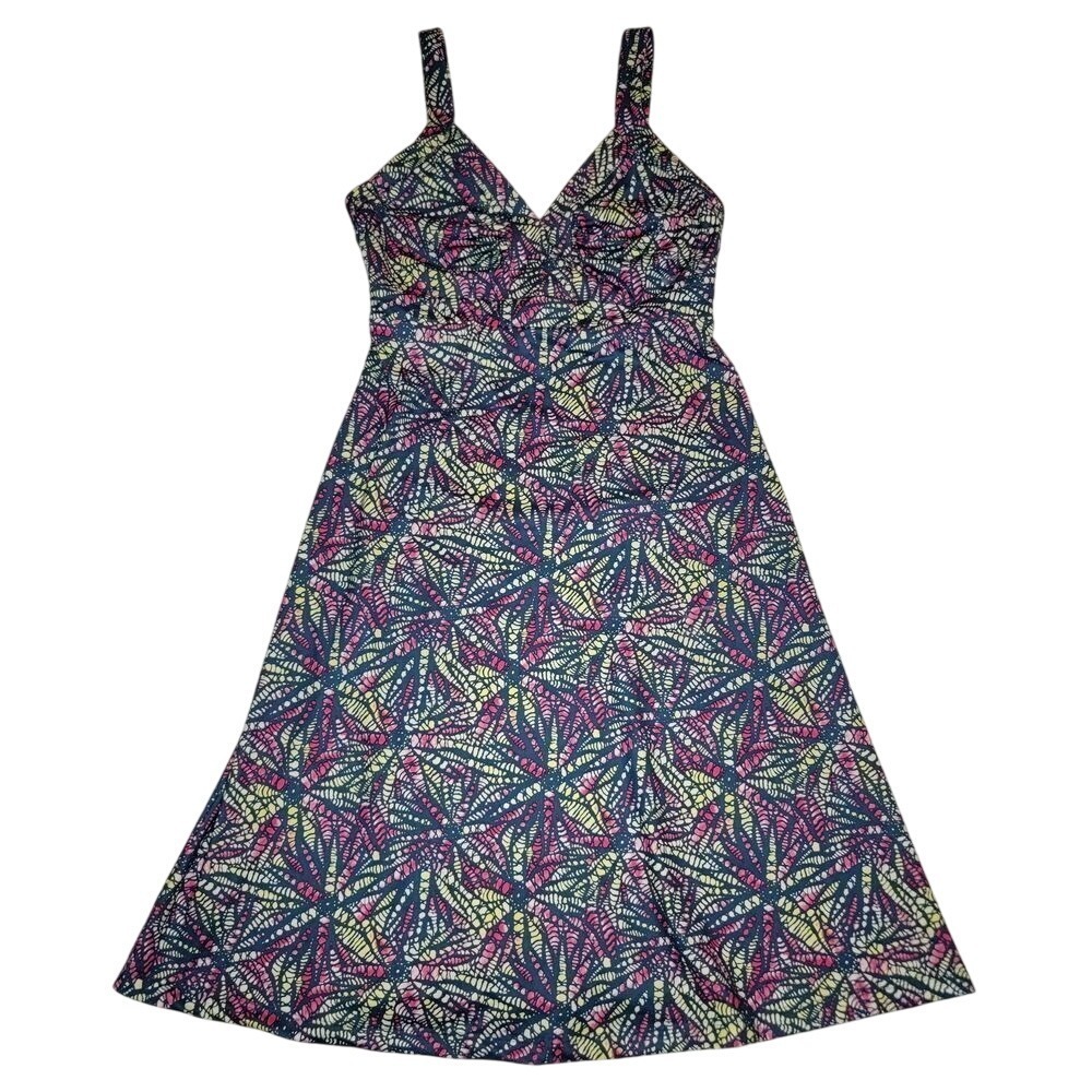 PATAGONIA‎ Minette Dress Sz XS Mosaic Print Colorful Athletic Stretch Jersey